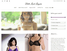 Tablet Screenshot of bellelacetlingerie.com